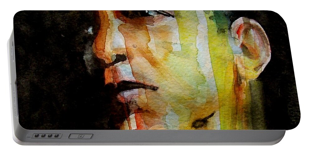 Barack Obama Portable Battery Charger featuring the painting Obama by Paul Lovering