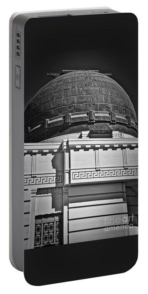 Griffith-park Portable Battery Charger featuring the photograph Observatory In Art Deco by Kirt Tisdale