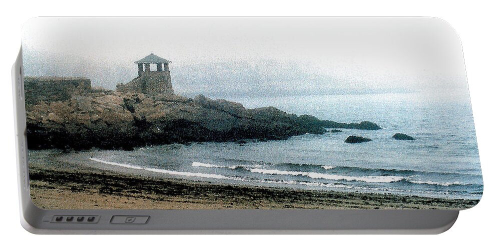 Seascape Portable Battery Charger featuring the painting Observatory Point by Paul Sachtleben