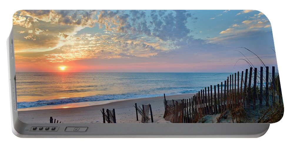 Obx Sunrise Portable Battery Charger featuring the photograph OBX Sunrise September 7 by Barbara Ann Bell