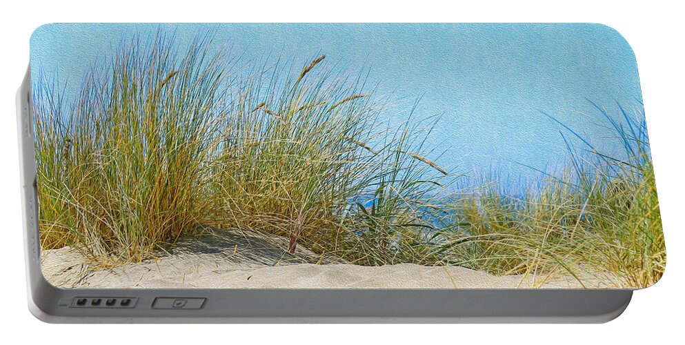 Bonnie Follett Portable Battery Charger featuring the photograph Ocean Beach Dunes by Bonnie Follett