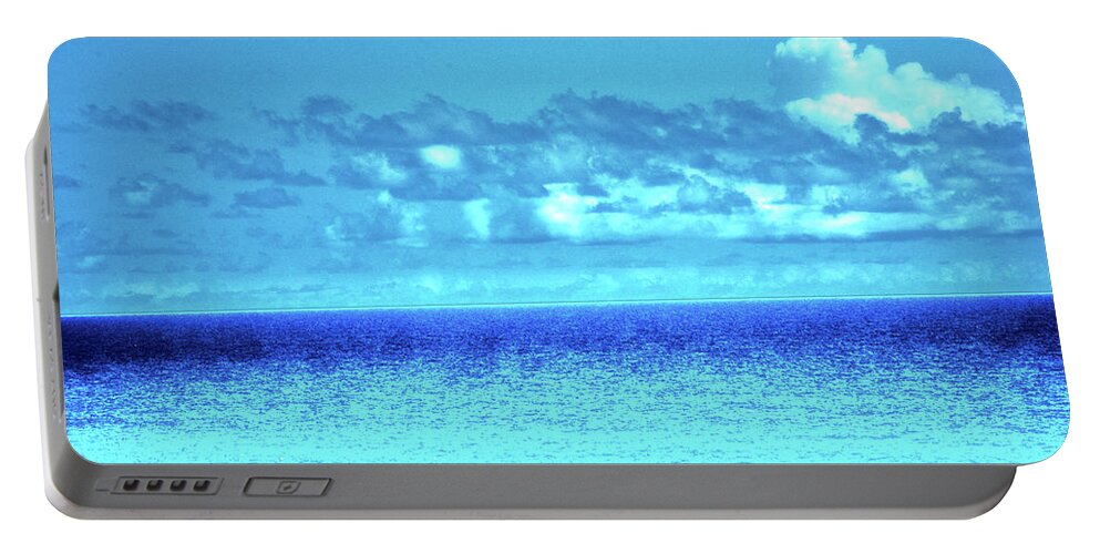 Abstract Portable Battery Charger featuring the photograph Ocean Daytona by Gina O'Brien