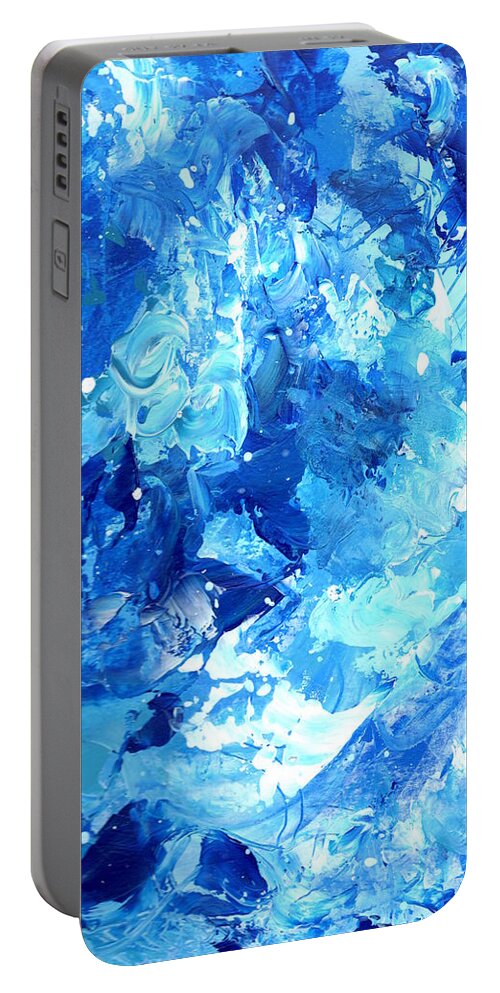 Acrylic Portable Battery Charger featuring the painting Ocean by Marcy Brennan