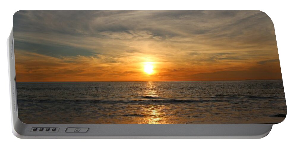 Ocean Portable Battery Charger featuring the photograph Ocean Sunset - 8 by Christy Pooschke