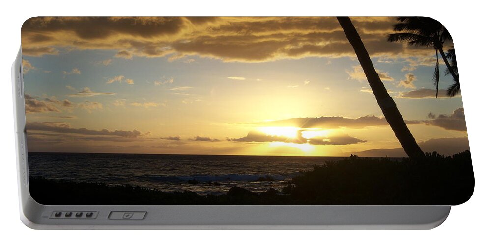 Landscape Portable Battery Charger featuring the photograph Ocean Sunset by Charles HALL