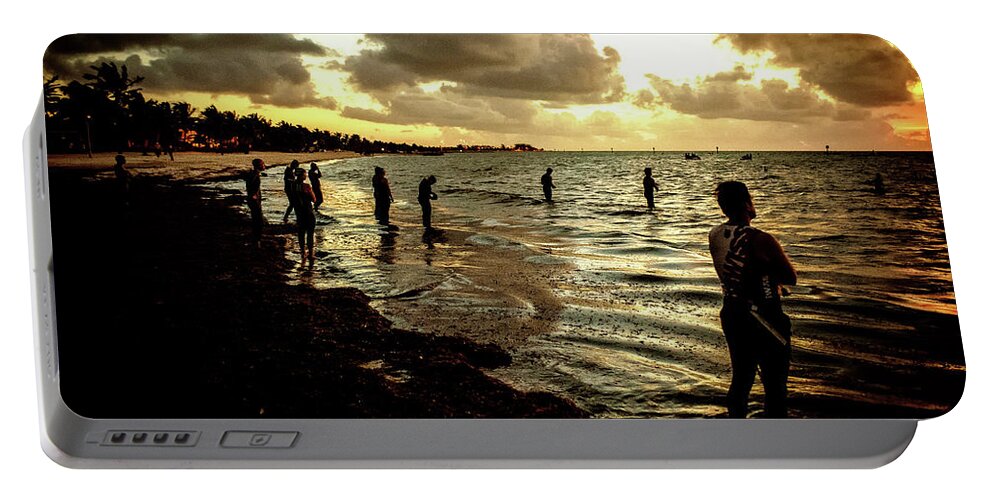 Landscape Portable Battery Charger featuring the photograph Ocean Thinker by Joe Shrader