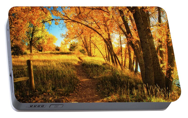 Autumn Portable Battery Charger featuring the photograph October's Light by John De Bord