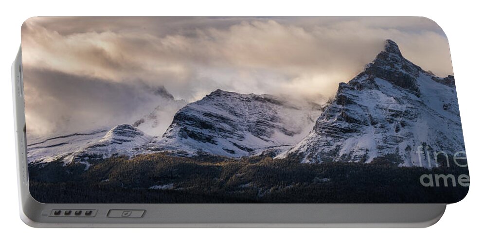 Lake O'hara Portable Battery Charger featuring the photograph Odaray Mountain Range Canadian Rockies by Mike Reid