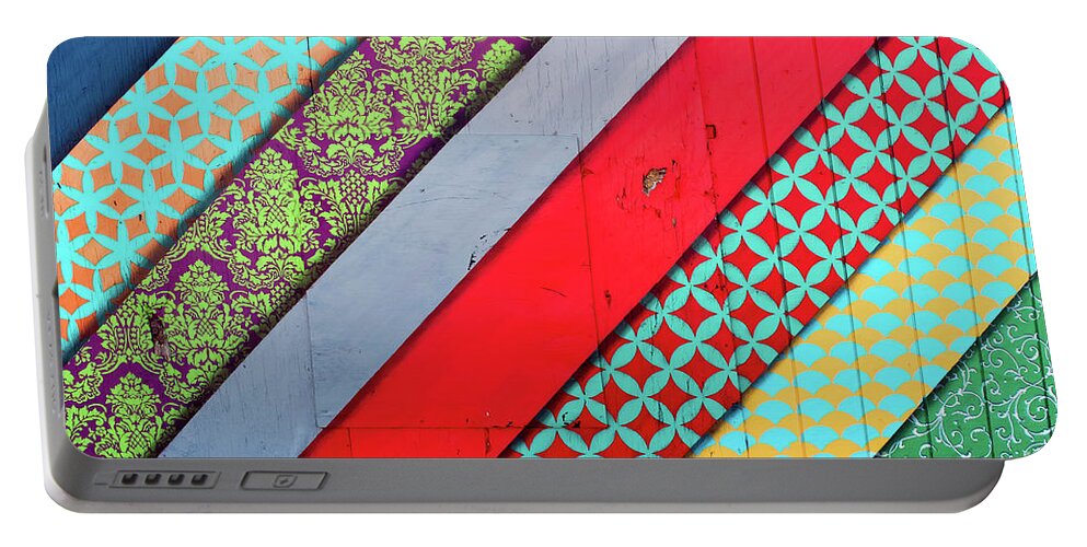 Graffiti Portable Battery Charger featuring the photograph Off the Wall - Pattern 4 by Colleen Kammerer
