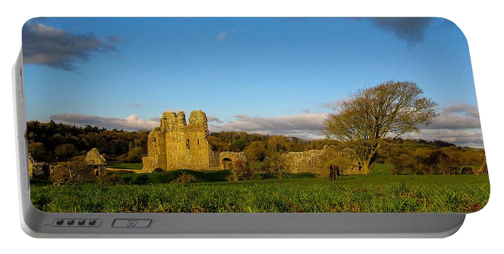 Castle Portable Battery Charger featuring the photograph Ogmore Castle by SnapHound Photography