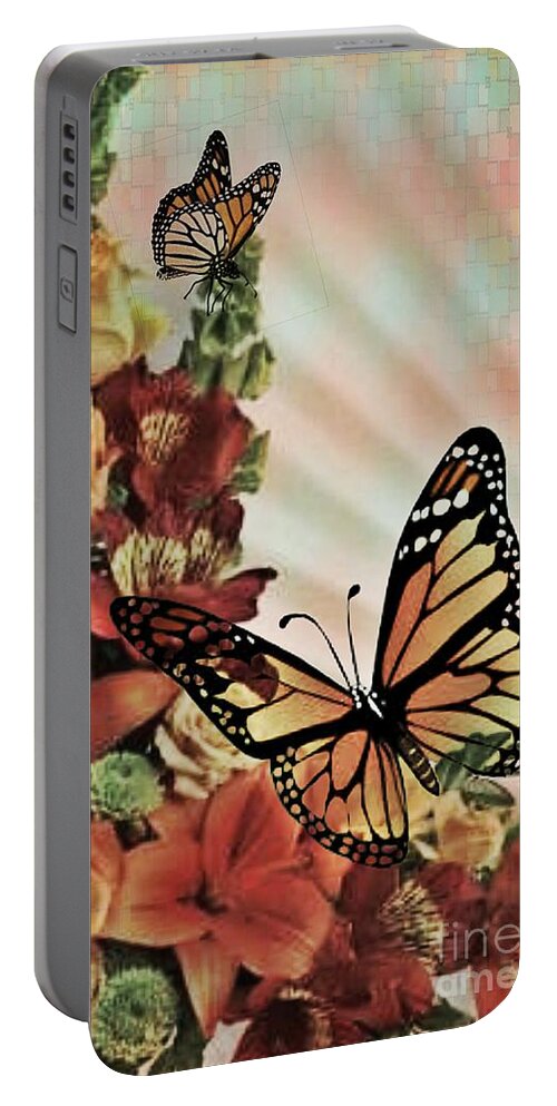 Oh Beautiful Butterfly Portable Battery Charger featuring the photograph Oh Beautiful Butterfly by Maria Urso