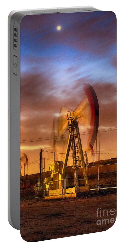 Oil Rig Portable Battery Charger featuring the photograph Oil Rig 1 by Anthony Michael Bonafede