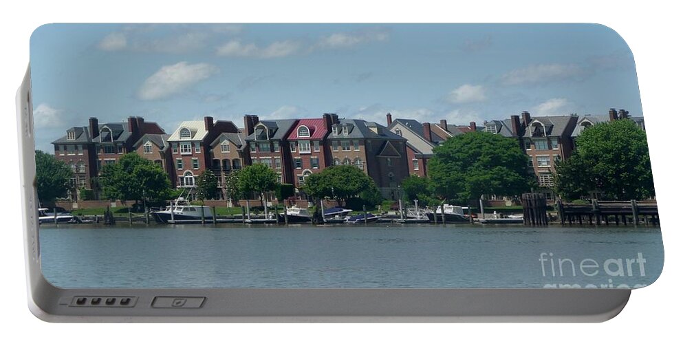 Tourism Portable Battery Charger featuring the photograph Old Alexandria Harbor VA by Margie Avellino