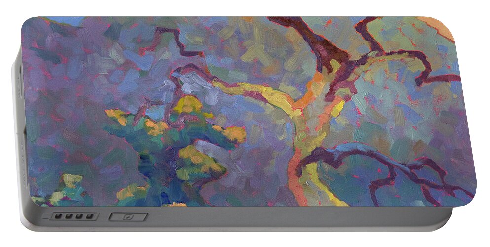 Landscape Portable Battery Charger featuring the painting Old Bones by Srishti Wilhelm