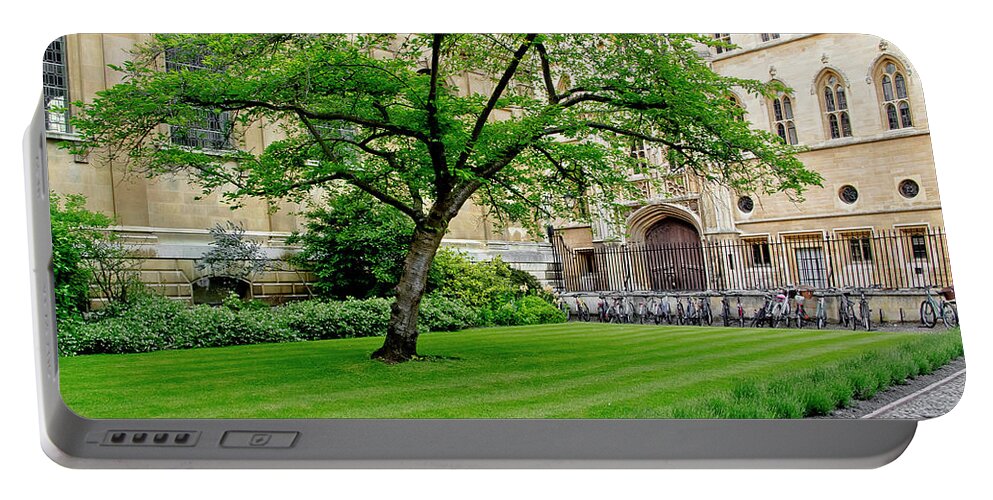 Old Court Portable Battery Charger featuring the photograph Old court. Clare College. by Elena Perelman