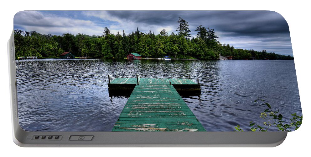 Old Dock At Penwood Portable Battery Charger featuring the photograph Old Dock at Penwood by David Patterson