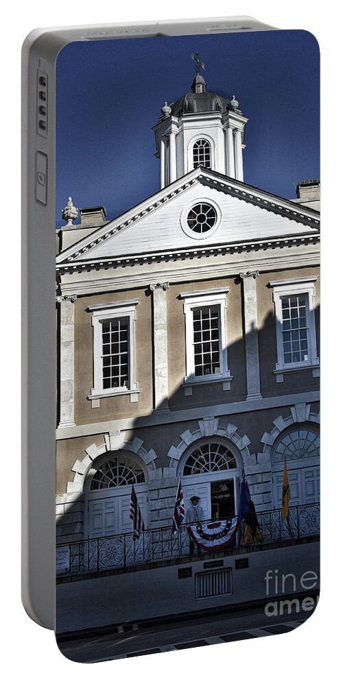 Scenic Tours Portable Battery Charger featuring the photograph Old Exchange And Provost Dungeon by Skip Willits