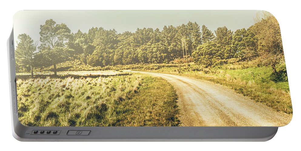 Memory Portable Battery Charger featuring the photograph Old-fashioned country lane by Jorgo Photography