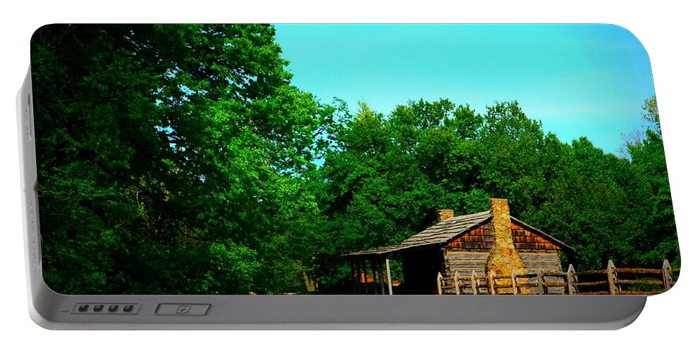 Indiana Portable Battery Charger featuring the photograph Old Homestead in Simpler Times by Stacie Siemsen