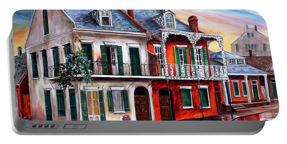 New Orleans Portable Battery Charger featuring the painting Old House on Royal Street by Diane Millsap
