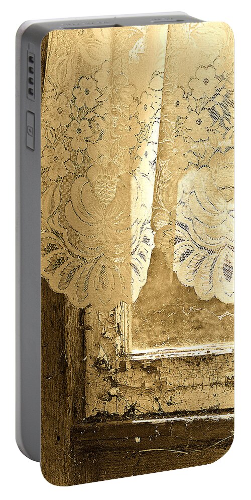 Lace Portable Battery Charger featuring the photograph Old Lace by Linda McRae
