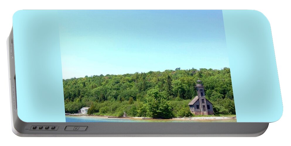 Lighthouse Portable Battery Charger featuring the photograph Old Lighthouse by Kendall Tabor