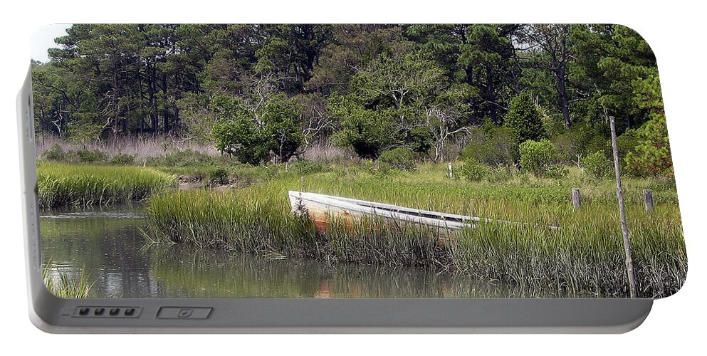 Boat Portable Battery Charger featuring the photograph Old Rowboat by George Jones