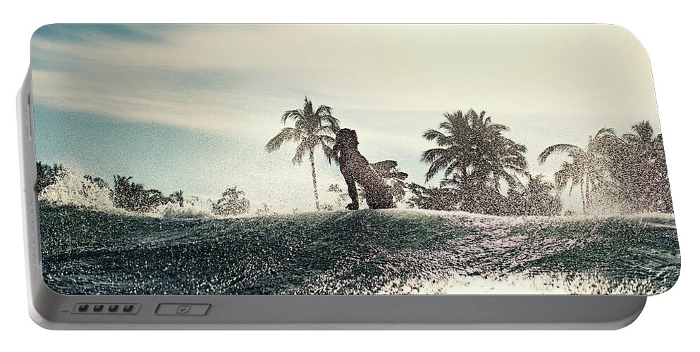 Surfing Portable Battery Charger featuring the photograph Old School by Nik West