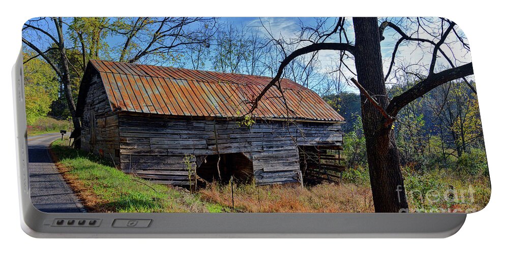 Mountains Portable Battery Charger featuring the photograph Old Shack in The Mountains by Savannah Gibbs
