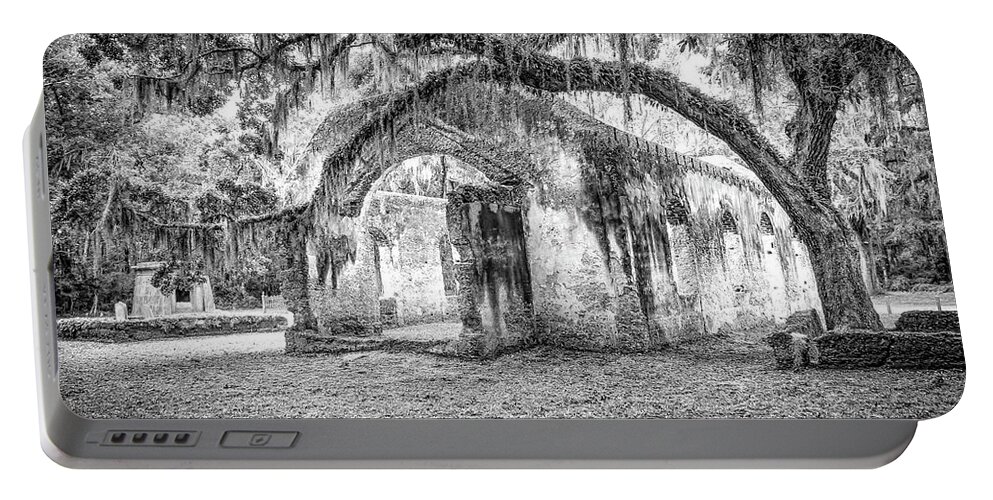 Tabby Portable Battery Charger featuring the photograph Old Tabby Church by Scott Hansen