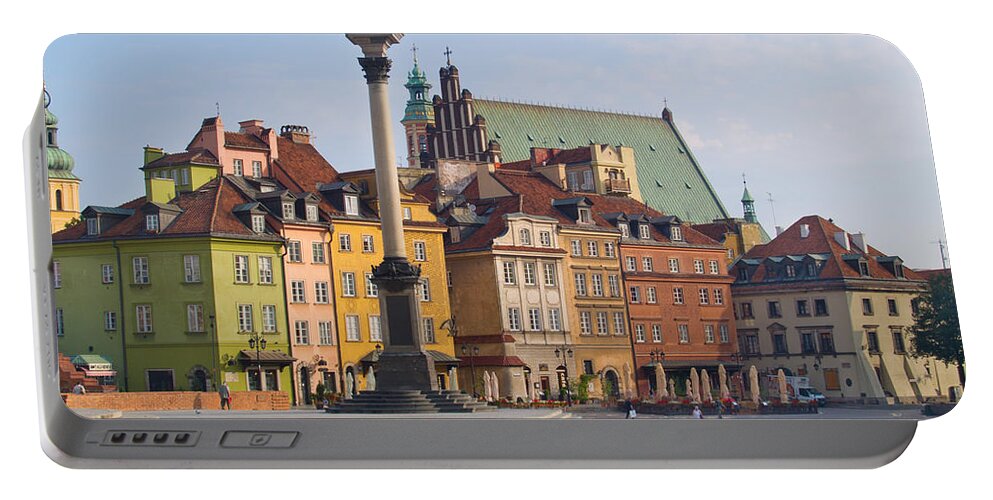 Old Portable Battery Charger featuring the photograph Old Town Square Zamkowy Plac in Warsaw by Anastasy Yarmolovich