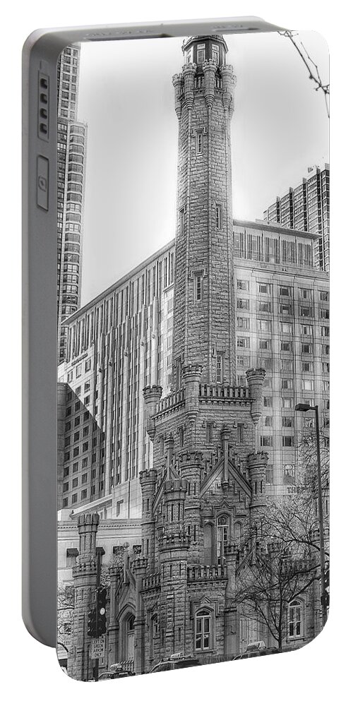 Water Tower Portable Battery Charger featuring the photograph Old Water Tower - Chicago by Jackson Pearson