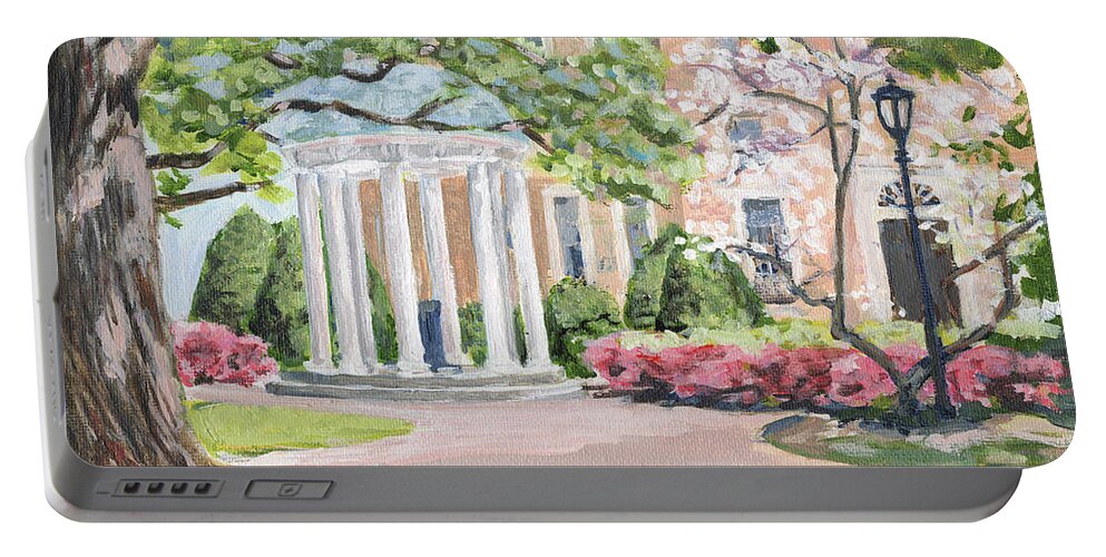 Old Well Portable Battery Charger featuring the painting Old Well facing South by Jami Burns