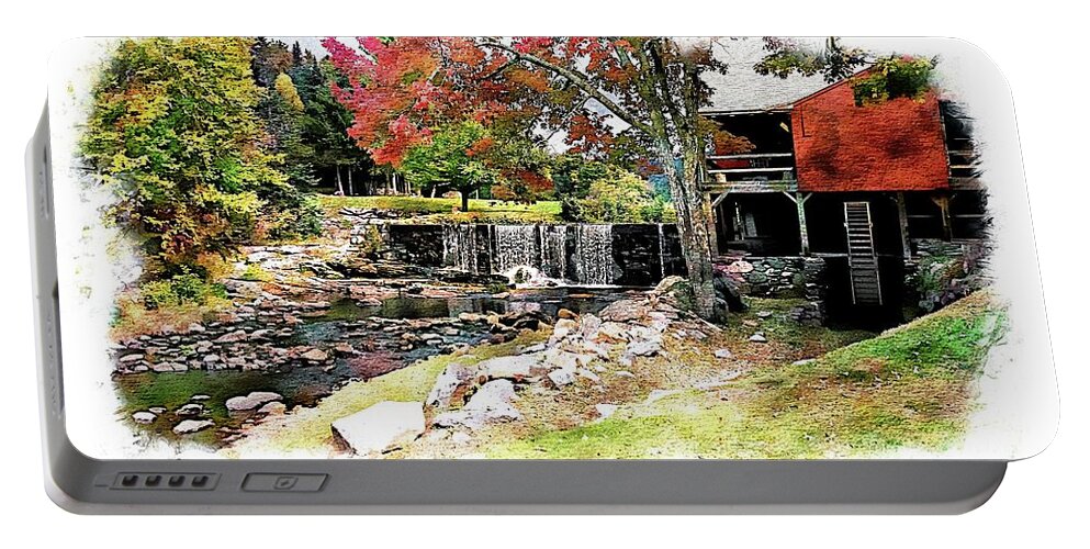 United States Portable Battery Charger featuring the photograph Old Wooden Mill by Joseph Hendrix