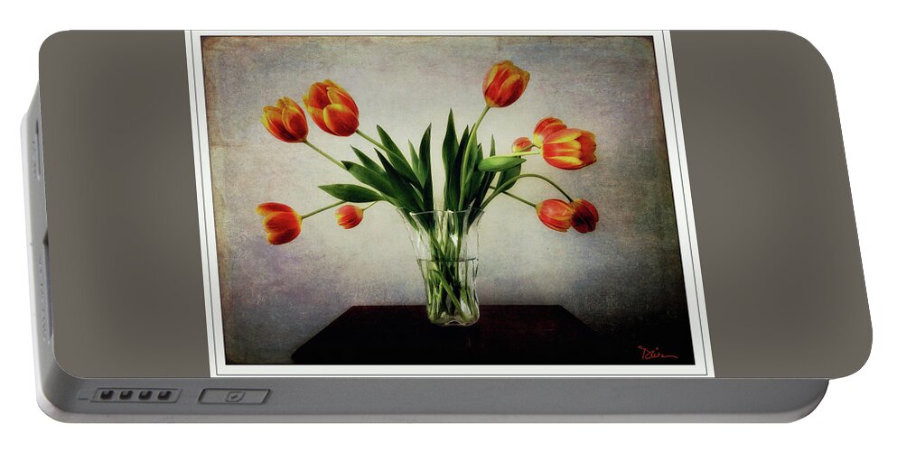 Tulips Portable Battery Charger featuring the photograph Old World Tulips by Peggy Dietz