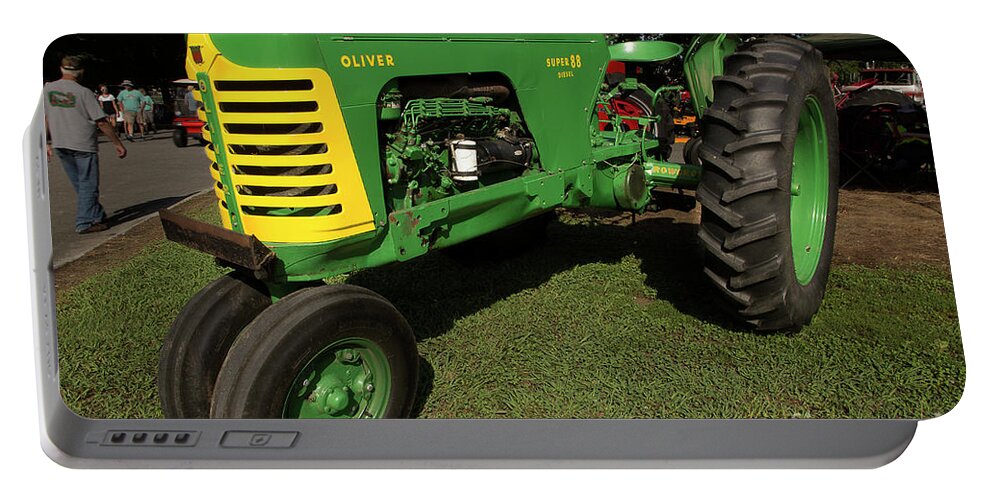 Tractor Portable Battery Charger featuring the photograph Oliver Super 88 by Mike Eingle