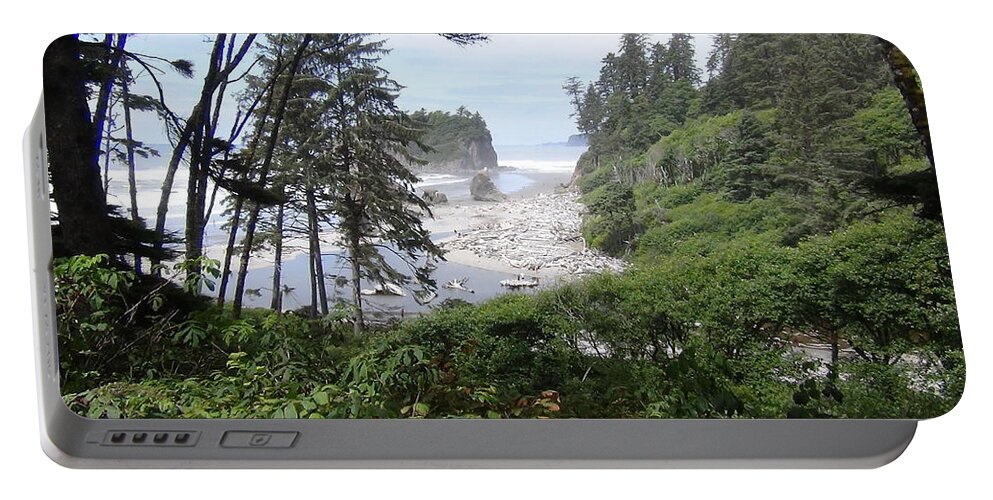 Landscape Portable Battery Charger featuring the photograph Olympic National Park Beach by John Mathews