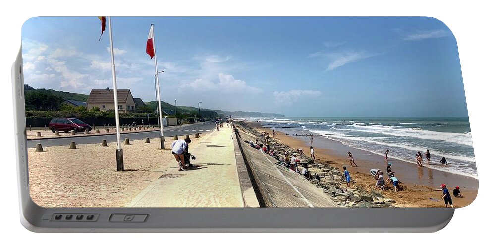 Omaha Beach Portable Battery Charger featuring the photograph Omaha Beach 2018 by Charles Kraus