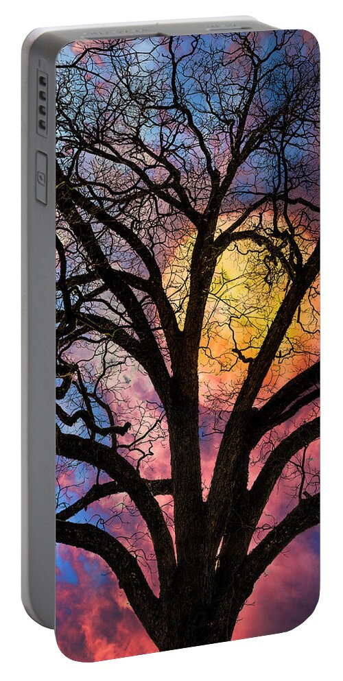 Appalachia Portable Battery Charger featuring the photograph On a Moonlit Night by Debra and Dave Vanderlaan