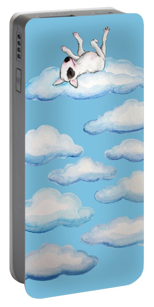 Noewi Portable Battery Charger featuring the painting On Cloud Nine by Jindra Noewi