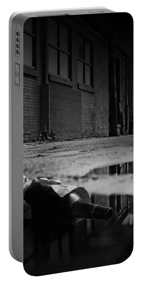 Whiskey Portable Battery Charger featuring the photograph On the Seamy Side of Town by Tom Mc Nemar