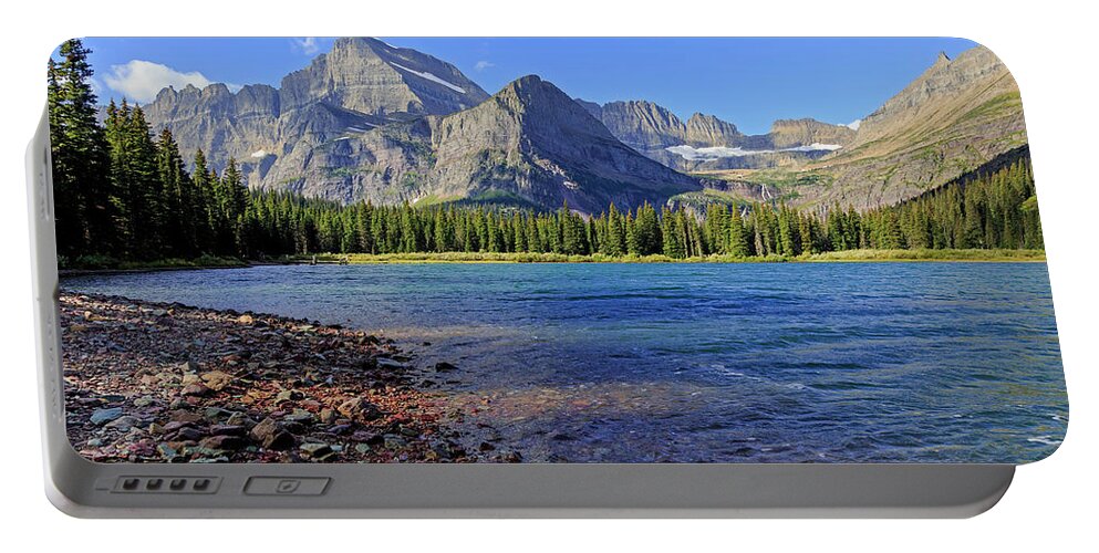 Lake Josephine Portable Battery Charger featuring the photograph On the Shore by Jack Bell