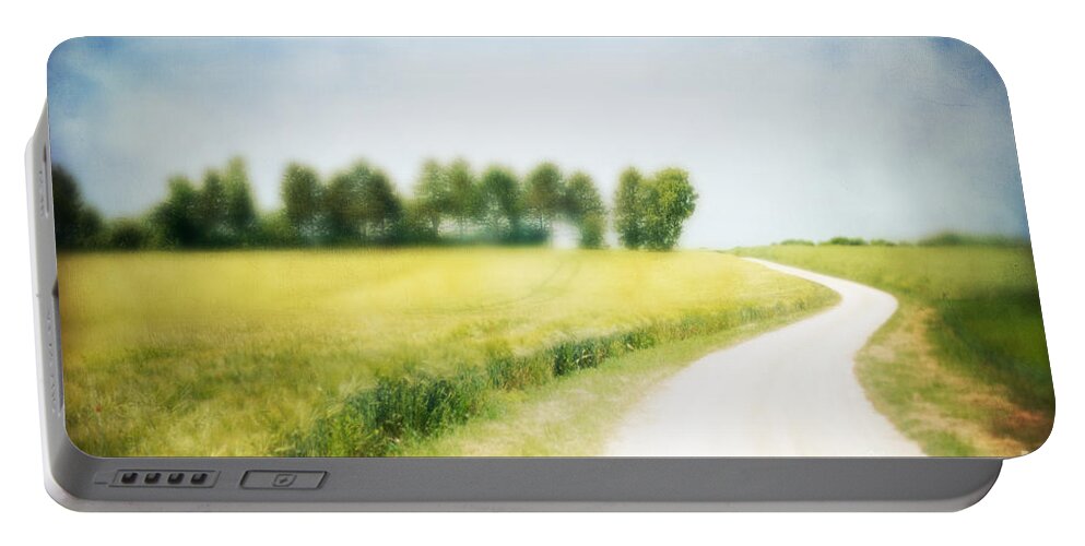 Abstract Portable Battery Charger featuring the photograph On The Way Through The Summer by Hannes Cmarits