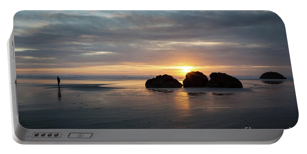 Ocean Portable Battery Charger featuring the photograph One Last Goodbye by Mark Alder
