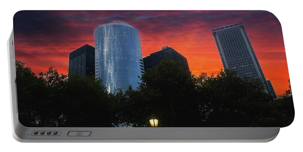 New York City Buildings Portable Battery Charger featuring the photograph One New York Center-1 by William Kimble