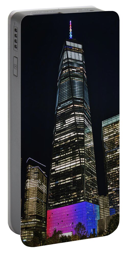 Architecture Portable Battery Charger featuring the photograph One World Trade Center by Mark Dodd