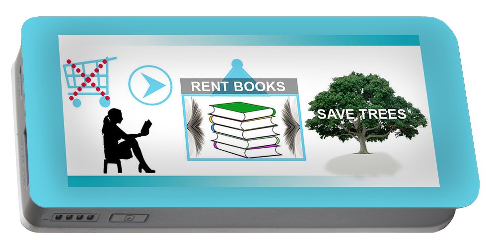 Online Book Rental Library Portable Battery Charger by Memozin Pvt Ltd -  Pixels
