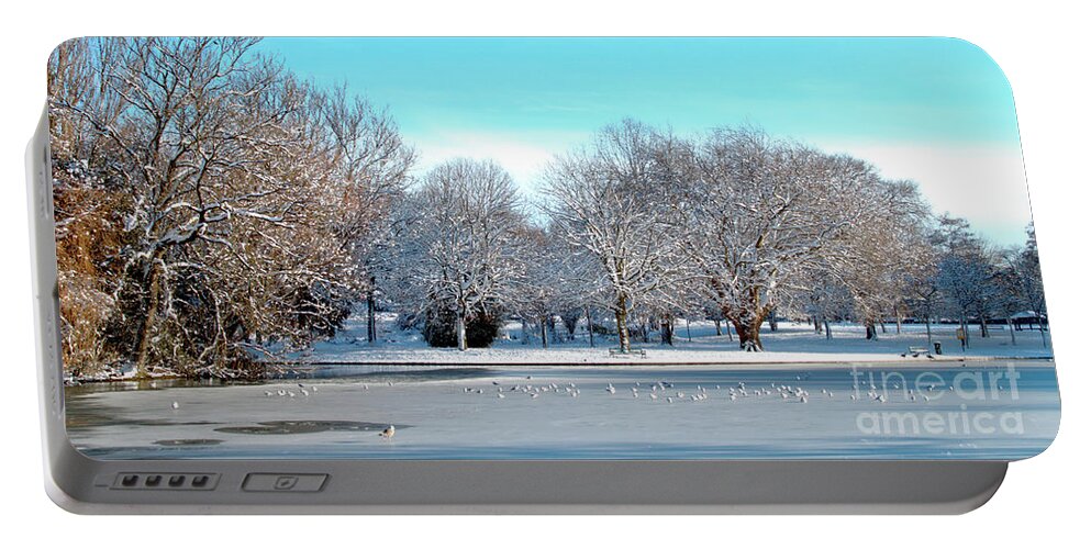 Landscape Portable Battery Charger featuring the photograph On Thin Ice by Baggieoldboy