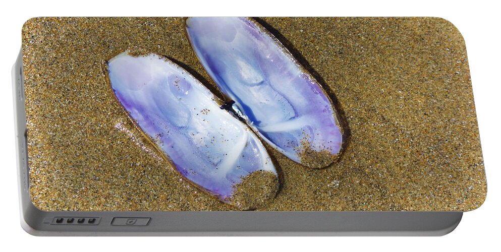 Adria Trail Portable Battery Charger featuring the photograph Open Clam Shell by Adria Trail