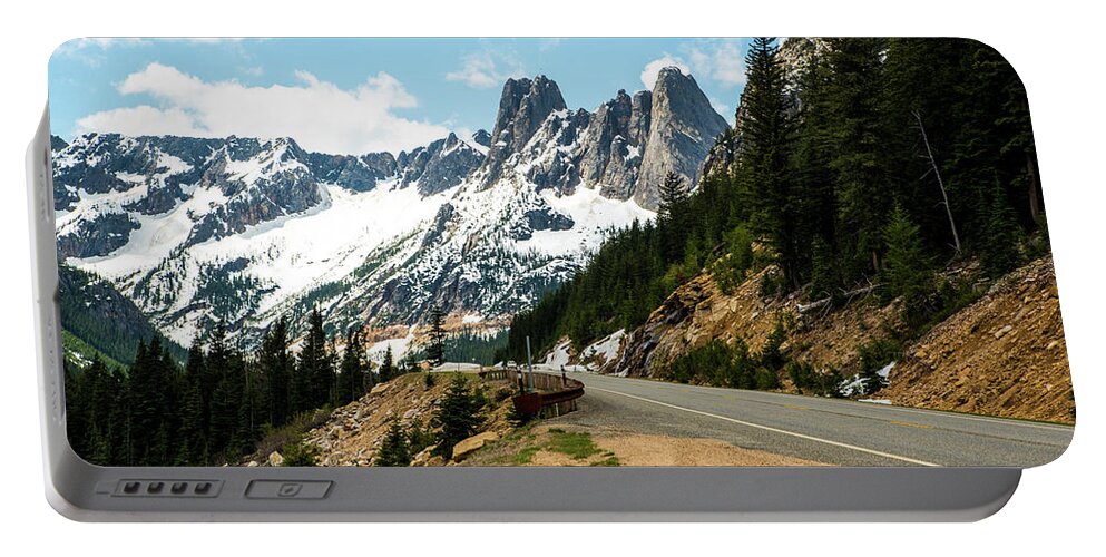 Open Highway Portable Battery Charger featuring the photograph Open Highway by Tom Cochran